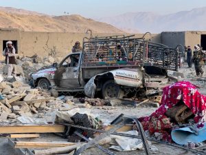 افغانستان میں فضائی حملے کے بعد کی صورتحال
