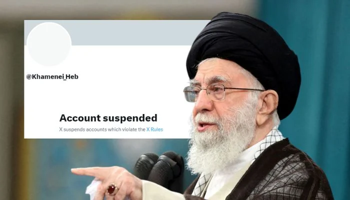 X suspends Ayatollah Khamenei's Hebrew account