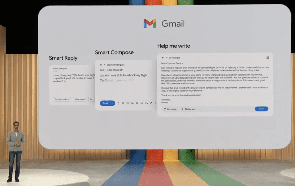 Google Help Me Write feature for Gmail