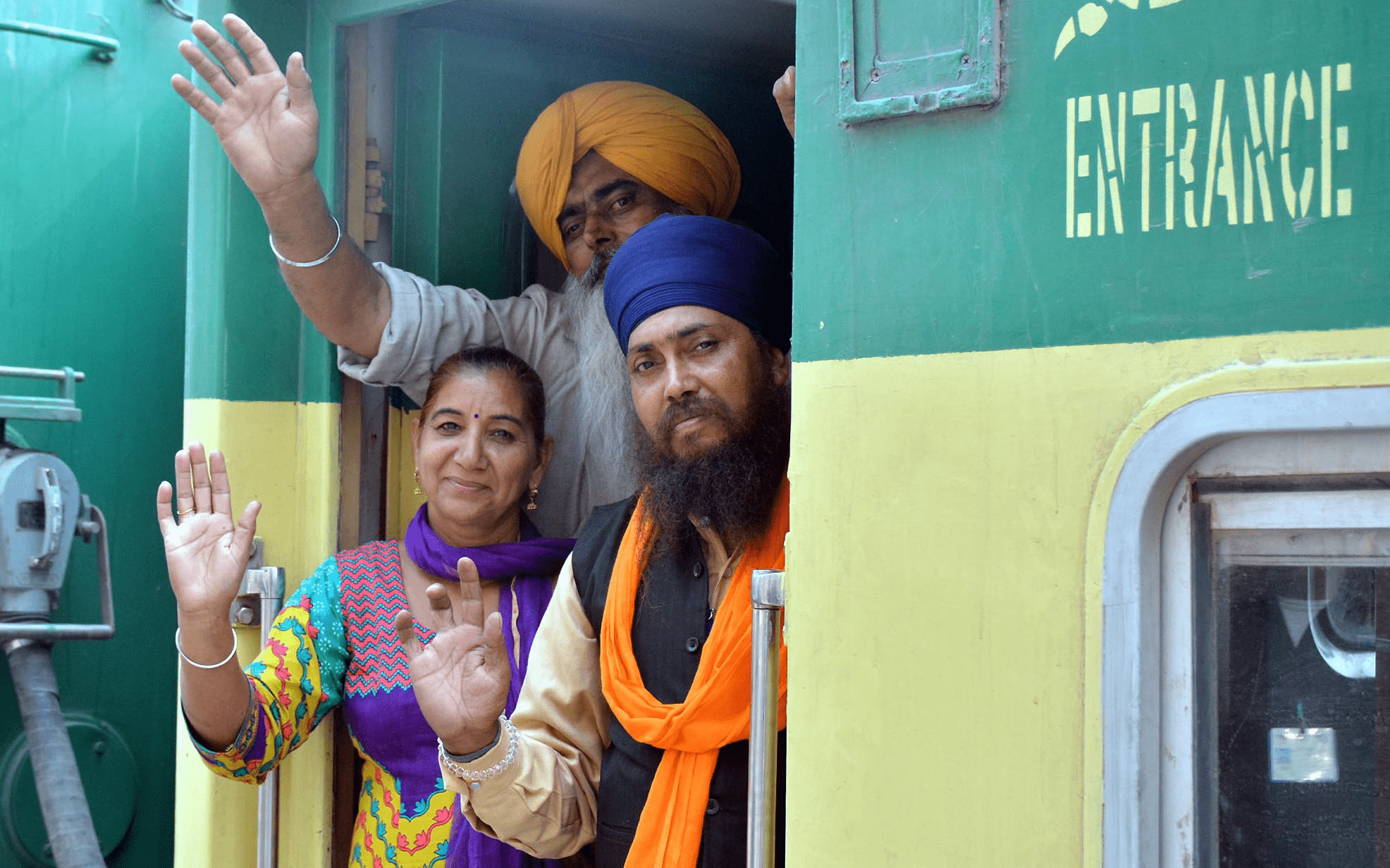 Sikh pilgrims in Lahore