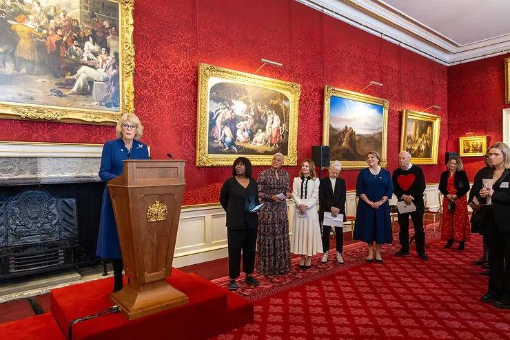The Queen celebrated the winners of the Commonwealth Essay Competition 2025 at St James's Palace.