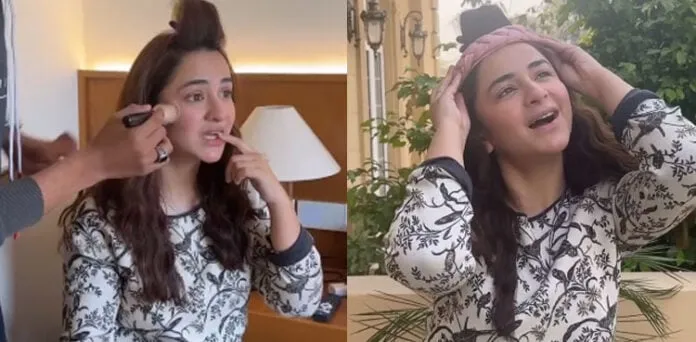 yumna zaidi viral bts video