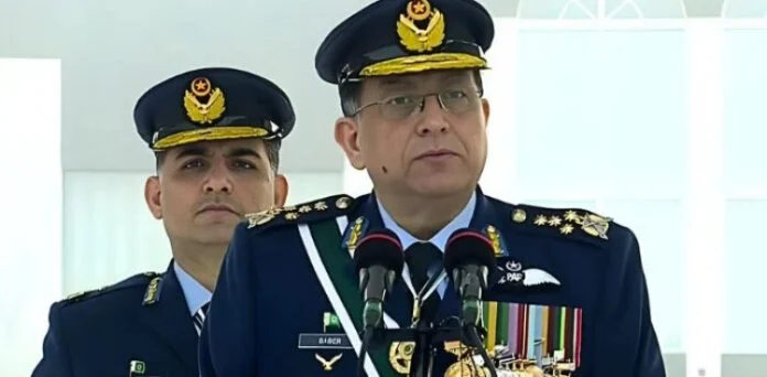 Pakistan Air Force Chief addressing a ceremony