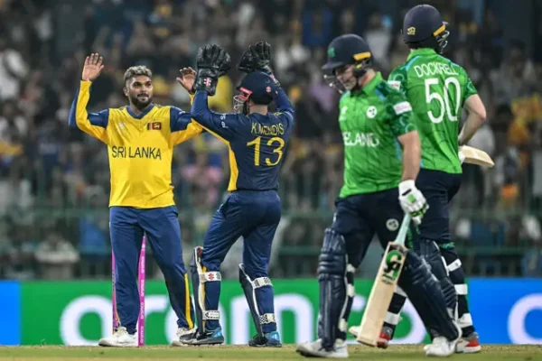 The final Sri Lanka vs Ireland result celebrated by the team