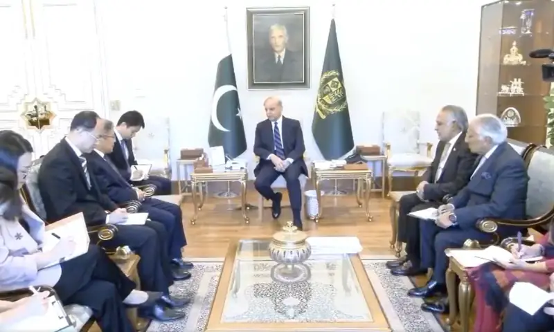 Pakistan regional stability discussion between PM Shehbaz and Chinese Envoy.