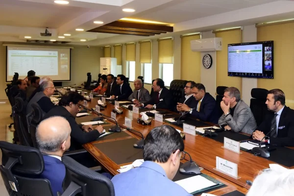 Large industrial containers holding Pakistan petroleum stocks for national distribution