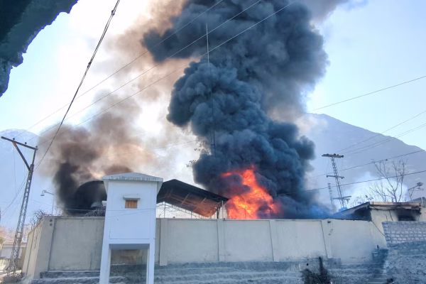 The Pakistan military deployment in northern regions during protests.