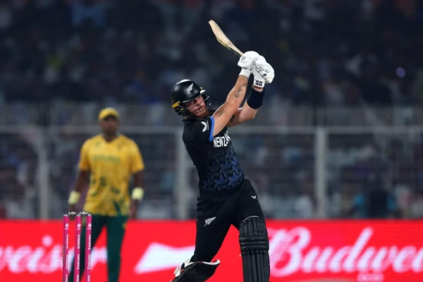 New Zealand vs South Africa semi final 2026 highlights showing Finn Allen century.