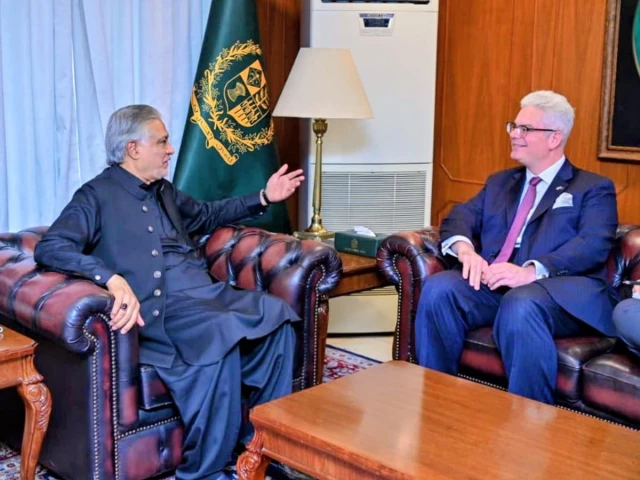 FM Ishaq Dar and US envoy discuss Middle East diplomatic engagement.