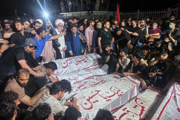 Security forces manage Pakistan protests today in northern regions.