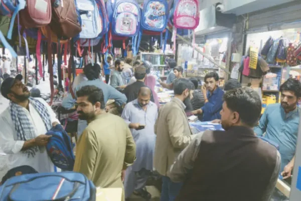 Students in uniform during the Pakistan Schools Reopening.