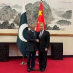 Pakistan and China discuss Middle East peace efforts in Beijing.